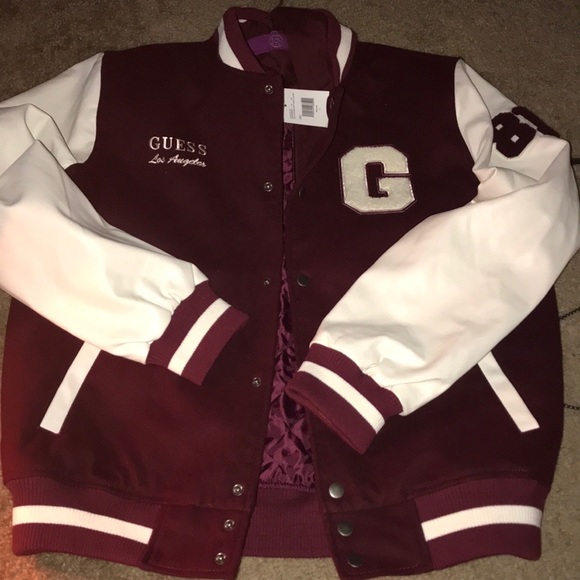 guess men's varsity bomber jacket